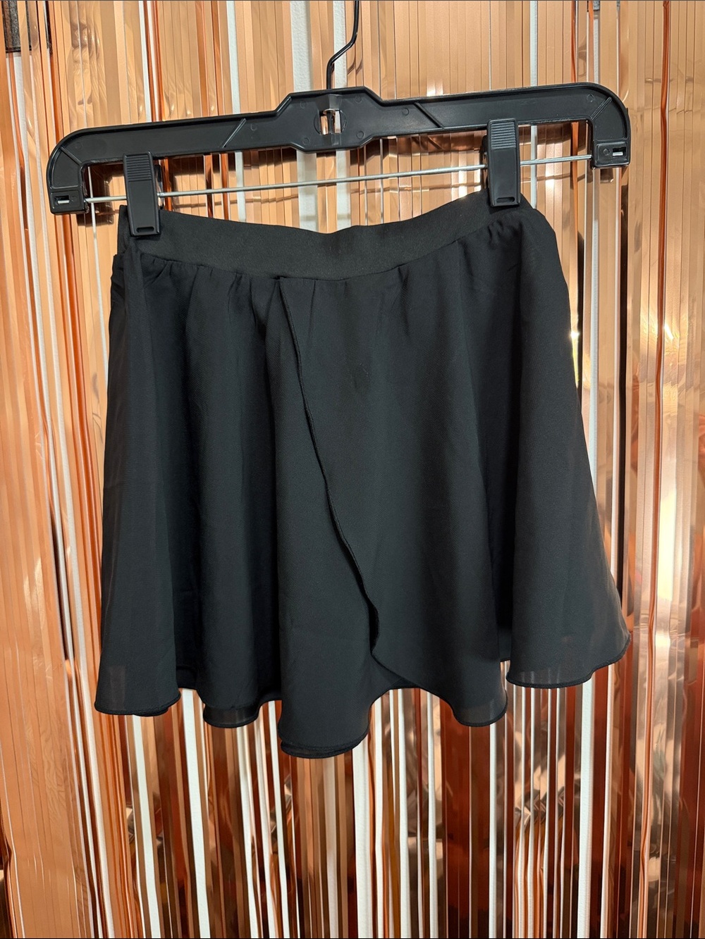 Stelle Black Girls' Dance Skirt with Elastic Waistband - Youth L